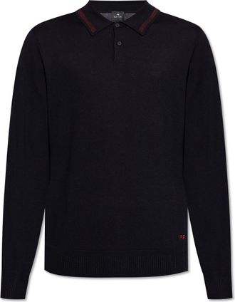 Paul Smith Ps Paul Smith Wool Long-sleeve Polo