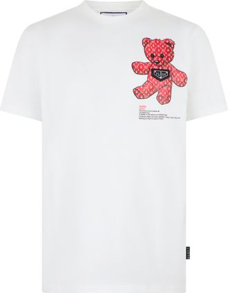 Philipp Plein T-Shirt Met Ronde Hals En Korte Mouwen Teddy