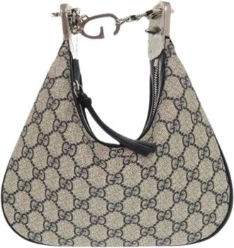 Gucci Pre-owned Attache - Dames - Vintage Schoudertas - Beige - ONE Size - Leer - Vintage