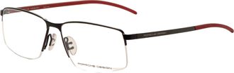 Porsche Design Mens 58mm Black and Red Opticals