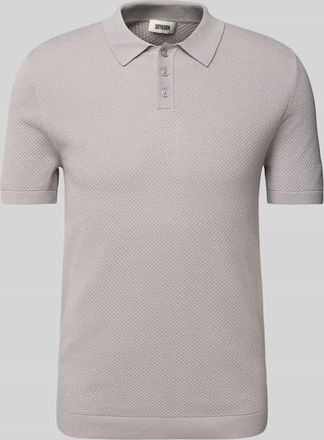 Drykorn Drykorn Slim Fit Poloshirt mit Strukturmuster Modell TRITON in Stein, Größe XXL