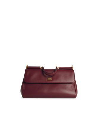 Dolce & Gabbana My Sicily Burgundy Plong&eacute; Cal Lear Handtasche