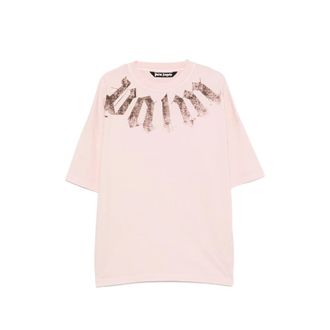 Palm Angels Big Neck Logo Printed T-shirt