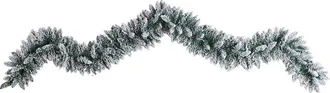 Nearly Natural 9Ft Flocked Artificial Christmas Garland