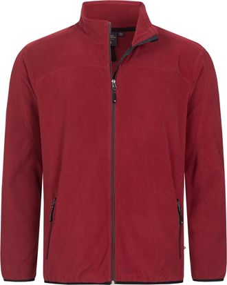 Deproc Fleecejacke DEPROC ACTIVE KIRKVALE II MEN, Gr. 5XL (62), rot (weinrot), 100% Polyester, bequem, gerader Abschluss mit Gummizug, Jacken Fleecejacke, we