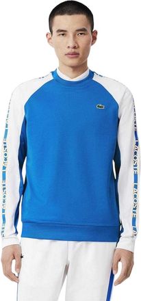 Lacoste Heren-sweatshirt met kleurblokken en strepen (Blauw/Wit)