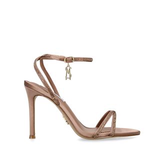 Steve Madden Womens Satin Juniper Brown Heels - Size UK 7