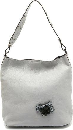 Kate Spade New York Borsa a spalla con applicazione a fiori - Grigio