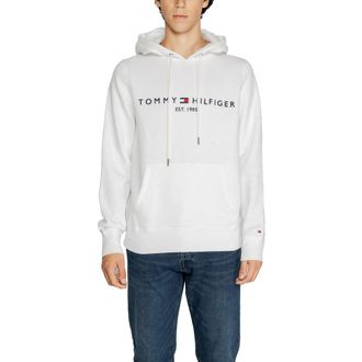 Tommy Hilfiger White Cotton Mens Hoodie