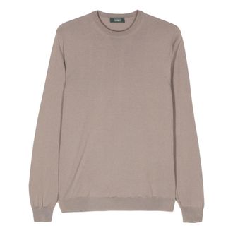Zanone Heren, Truien, Beige, Maat: 2XL