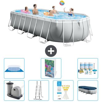 Intex Piscina Prism Frame Oval - 610x305x122 Cm - 8-piezas S599