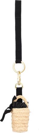 Patou Womens Charm Bucket Raffia Beige Bag Accessories