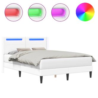 vidaXL Estructura De Cama Blanco 120 X 190 Cm Cuero Sint&eacute;tico Vidaxl