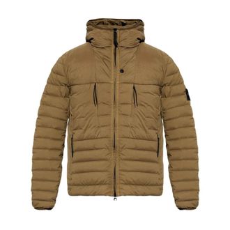 Stone Island Jassen, Heren, Bruin, XL, Nylon, Seamless Tunnel Nylon Down-TC Jas