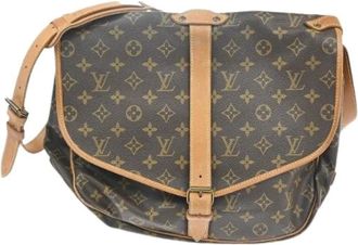 Louis Vuitton Pre-owned Cross Body Bags, female, Brown, Size: ONE SIZE Pre-owned Saumur Handbag