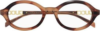 Gucci GG2153O003 Oval Havana Acetate Eyeglasses - Brown