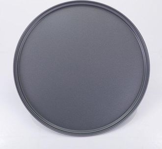 OEM Plato Redondo Para Pizza, Antiadherente, De Acero Al Carbono, Para Pizza Y Pan, &Oslash; 36 Cm, Bandeja De Horno Ligera, Gris