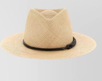 Brunello Cucinelli monile hat wide brim woven band