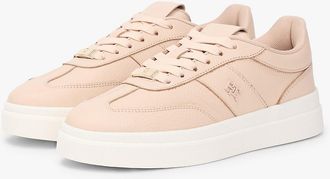Tommy Hilfiger Womens Pebbled Leather Court Sneaker - Misty Blush - US 6.5 / EU 37