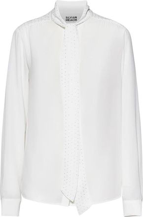 Silvian Heach Elira Shirt - Dames - Overhemden - Wit - XL - Polyester - Overhemden