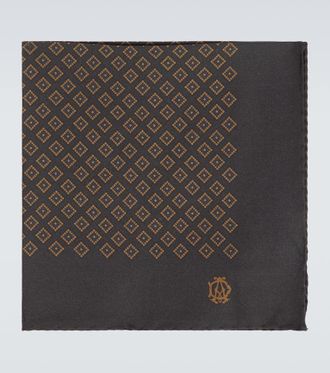 Dunhill Printed silk pocket square