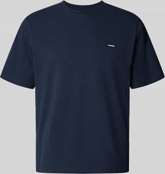 Review T-Shirt mit Label-Patch und Rundhalsausschnitt in Marine, Gr&ouml;&szlig;e XXL