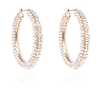 AllSaints Ronde oorbellen met parels - Dames - Oorbellen - Geel - ONE Size - Accessoires
