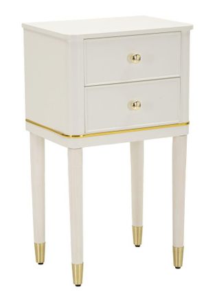 Mauro Ferretti Mesita De Noche Camille Blanco Cm 40x30x71