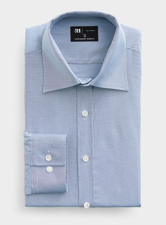 Le 31 Mens Organic cotton twill shirt Modern fit