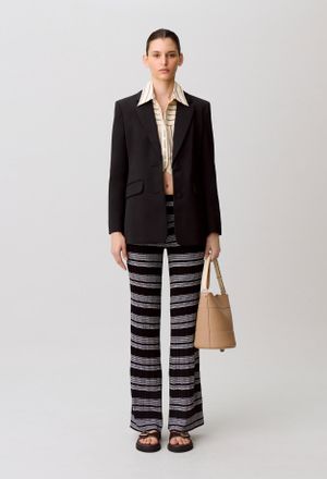 Claudie Pierlot Pantalon maille &agrave; rayures