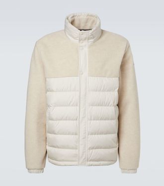 Moncler Mistral fleece-paneled down jacket