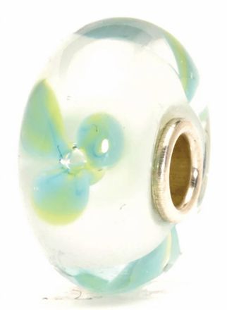 Trollbeads Womens Flower Glass Bead Charm In Ice