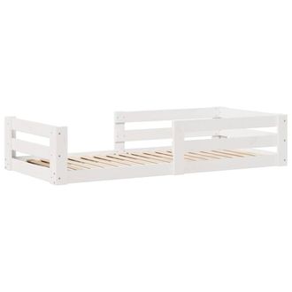 Berkfield Home Decorative Bed Frame Frame White 75x190 cm Small Single Solid Woo