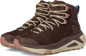 Hoka One One Kaha 3 GTX(r) Mens Running Shoes Walnut/Oyster Mushroom : 8.5 D - Medium, Leather