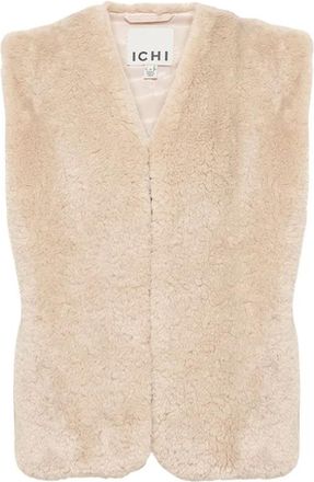 Ichi Ihhizala Bontjas - Dames - Bodywarmers - Beige - XS - Jassen