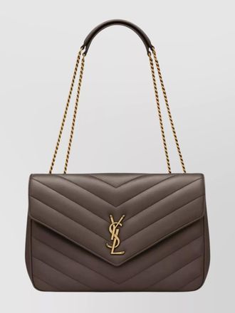 Saint Laurent lou lou large leather shoulder bag