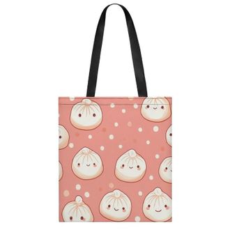 Generic Cute Dumpling Womens Tote Casual Shopping Bag Lightweight Shoulder Bags Hobos Handbag for Work Travel Daily 35x40cm