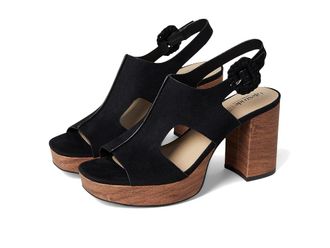 Life Stride Audra Strappies High Womens Heels Black Fabric : 9.5 W (C), Leather/Synthetic