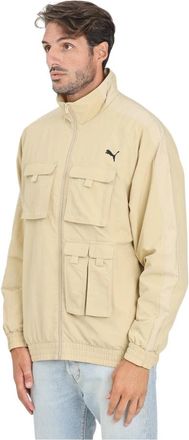 Puma Cargo T7 Zwarte Windjack - Heren - Zomerjassen - Beige - L - Jassen