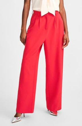 Isaac Mizrahi New York Pleated Wide Leg Pants in Pink at Nordstrom Rack, Size 12