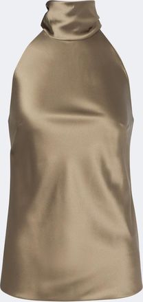 Ralph Lauren Collection Top Chiltons in satin con laccetti
