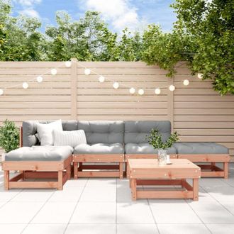 vidaXL Vidaxl - Set Divani Giardino 6 pz con Cuscini Legno Massello di Douglas