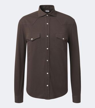 Brunello Cucinelli Cotton piqu&eacute; shirt