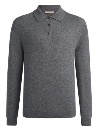 12 Storeez buttoned polo top - Grey