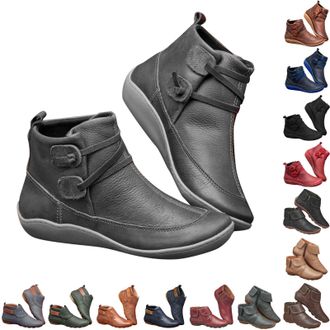 Generic womens walking boots,Boots for Women UK Wide Fit Ankle Wellies Fahion Orthopedic Low Heel Walking Leather Shoes Winter Comfortable Waterproof Non Slip