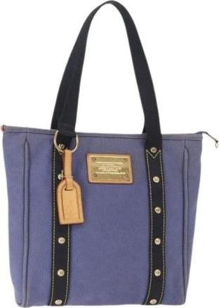 Louis Vuitton Pre-owned Tote Bags, female, Blue, Size: ONE SIZE Pre-owned Canvas Tote Bag