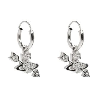 Vivienne Westwood Kiri Hoop Oorbellen - Dames - Oorbellen - Grijs - ONE Size - Leer - Accessoires
