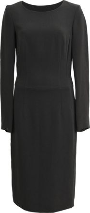 HUGO BOSS Boss by Hugo Long Sleeve Midi Dress in Black Wool