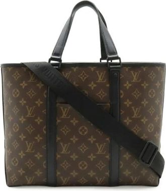 Louis Vuitton Pre-owned Monogram Macassar Tote Bag - Heren - Vintage Shopper - Bruin - ONE Size - Leer - Vintage