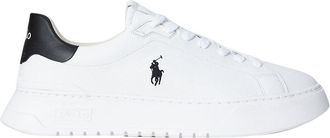 Polo Ralph Lauren White Logo Leather Low-Top Sneakers